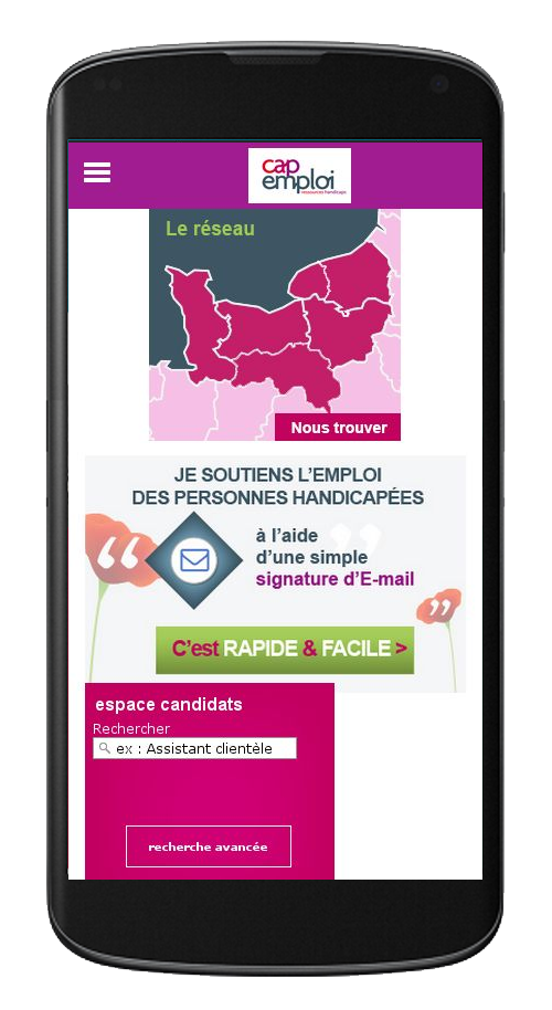 Cap emploi responsive